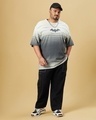 Shop Men's Beige & Grey Batman Ombre Oversized Plus Size T-shirt-Full
