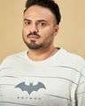 Shop Men's Beige & Grey Batman Ombre Oversized Plus Size T-shirt