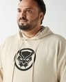 Shop Men's Beige & Black Graphic Printed Oversized Plus Size Hoodies