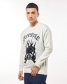 Shop Men's Beige & Black Graphic Printed Super Loose Fit Sweater-Design