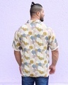 Shop Men's Beige & Blue All Over Printed Oversized Plus Size Shirt-Design