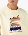 Shop Men's Beige Board Meeting Graphic Printed Oversized T-shirt