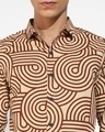 Shop Men's Beige & Brown All Over Printed Shirt