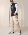 Shop Men's Beige Cargo Carpenter Pants-Front