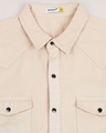Shop Men's Beige Casual Twill Over Dyed Slim Fit Shirt