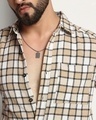 Shop Men's Beige Checked Shirt