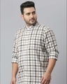 Shop Men's Beige Checks Stylish Full Sleeve Casual Shirt-Design