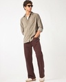 Shop Men's Beige Corduroy Shirt-Full