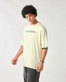 Shop Men's Beige Costs Typography Super Loose Fit T-shirt-Design