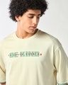 Shop Men's Beige Costs Typography Super Loose Fit T-shirt