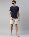 Shop Men's Beige Cotton Linen Shorts