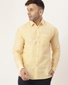 Shop Men's Beige Cotton Shirt-Front