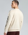 Shop Men's Beige Courage Graphic Printed Oversized Sweatshirt-Full