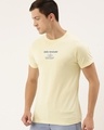 Shop Men's Beige Daily Reminder Typography T-shirt-Front