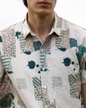 Shop Men's Beige & Forest Green Abstract Printed Shirt