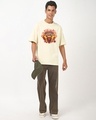 Shop Men's Beige Hellfire Club Graphic Printed Oversized T-shirt