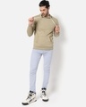 Shop Men's Beige Hooded Sweatshirt-Full