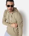 Shop Men's Beige Hooded Sweatshirt
