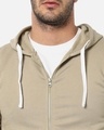 Shop Men's Beige Hooded Sweatshirt