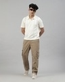 Shop Men's Beige Loose Comfort Fit Cargo Parachute Pants