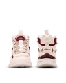 Shop Men's Beige & Maroon Chroma Kick Color Block High-Top Sneakers