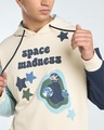 Shop Men's Beige Breathing Space Printed Oversized Hoodies