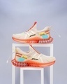 Shop Men's Beige & Orange Good Vibes Color Block Sneakers-Front