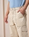 Shop Men's Beige Oversized Cargo Pants