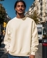 Shop Men's Beige Oversized Sweatshirt-Front