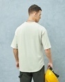 Shop Men's Beige Oversized T-shirt-Full