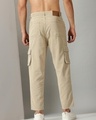 Shop Men's Beige Relaxed Fit Cargo Trousers-Design