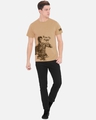 Shop Men's Beige "RRR Born to Fight" Cotton T-shirt-Full