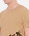 Shop Men's Beige "RRR Born to Ride" Cotton T-shirt-Design