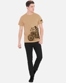Shop Men's Beige "RRR Born to Ride" Cotton T-shirt-Full
