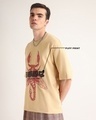 Shop Men's Beige Scorpion Puff Printed Oversized T-shirt-Design