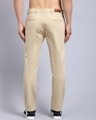 Shop Men's Beige Self Designed Slim Fit Trousers-Design
