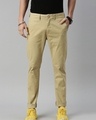 Shop Men's Beige Slim Fit Chinos-Front