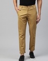 Shop Men's Beige Slim Fit Chinos-Front