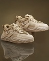 Shop Men's Beige Sneakers-Front