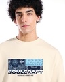 Shop Men's Beige Soul Craft Graphic Printed Oversized Sweatshirt