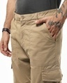 Shop Men's Beige Straight Fit Cargo Pants