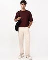 Shop Men's Beige Straight Fit Jeans-Full