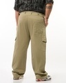 Shop Men's Beige Straight Fit Plus Size Cargo Pants-Design