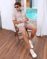 Shop Men's Beige Striped Shirt