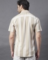 Shop Men's Beige Striped Slim Fit Shirt-Full