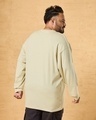 Shop Men's Beige Super Loose Plus Size Fit Plus Size T-shirt-Design