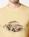 Shop Men's Beige Taxi Printed T-shirt