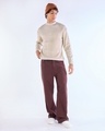 Shop Men's Beige Textured Oversized Sweater