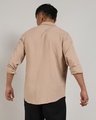 Shop Men's Beige Textured Relaxed Fit Shirt-Design