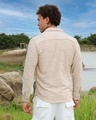 Shop Men's Beige Textured Shirt-Design